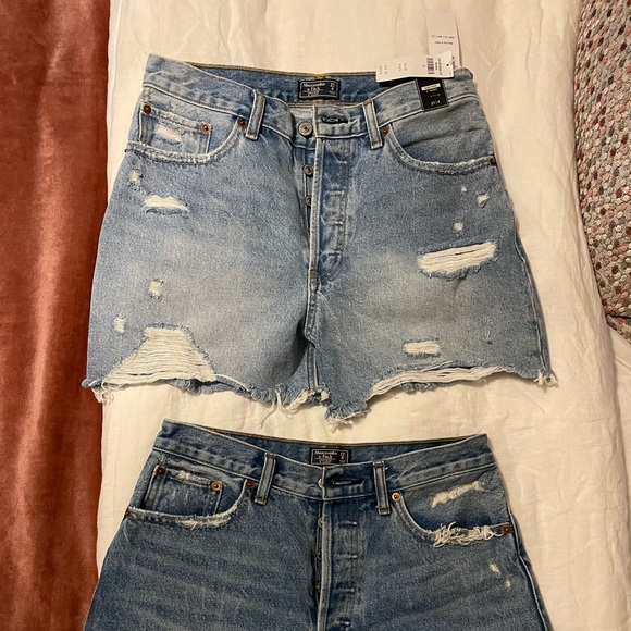 Abercrombie high rise womens denim shorts size 4 - Picture 1 of 3